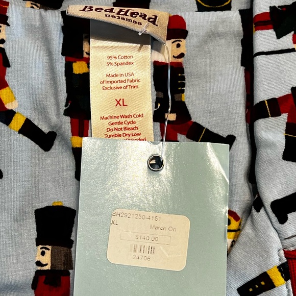 Bedhead Pajama Set, women’s XL, Light Blue with Nutcracker print, NEW WITH TAGS - Picture 4 of 8